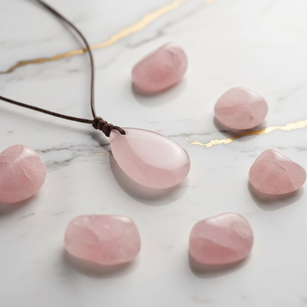 Rosenquarz Halskette - Licht & Liebe CrystalScents