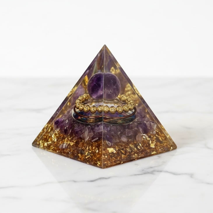 Amethyst Orgonit Pyramide - Klarheit & Intuition