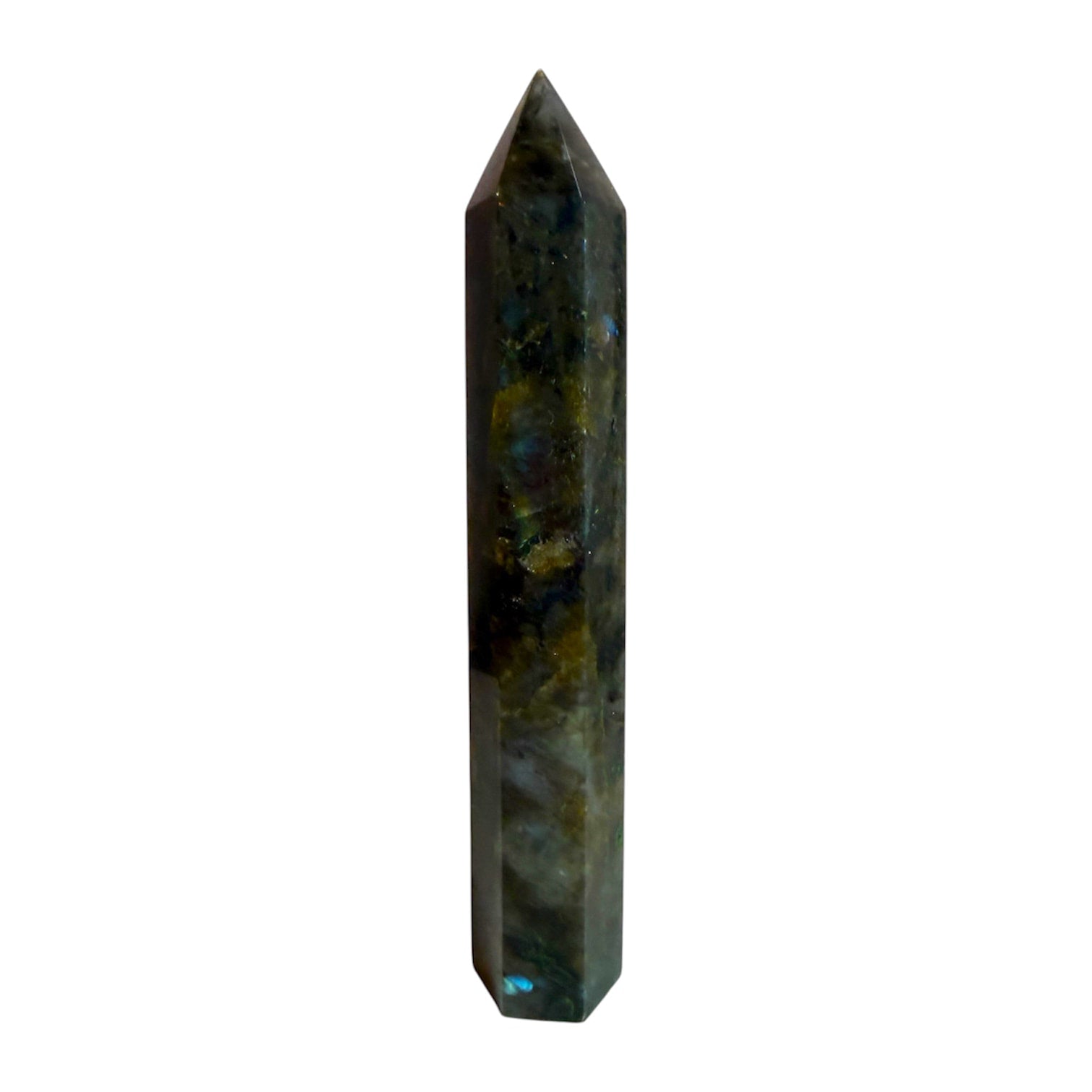 Labradorit Obelisk – Licht & Leidenschaft