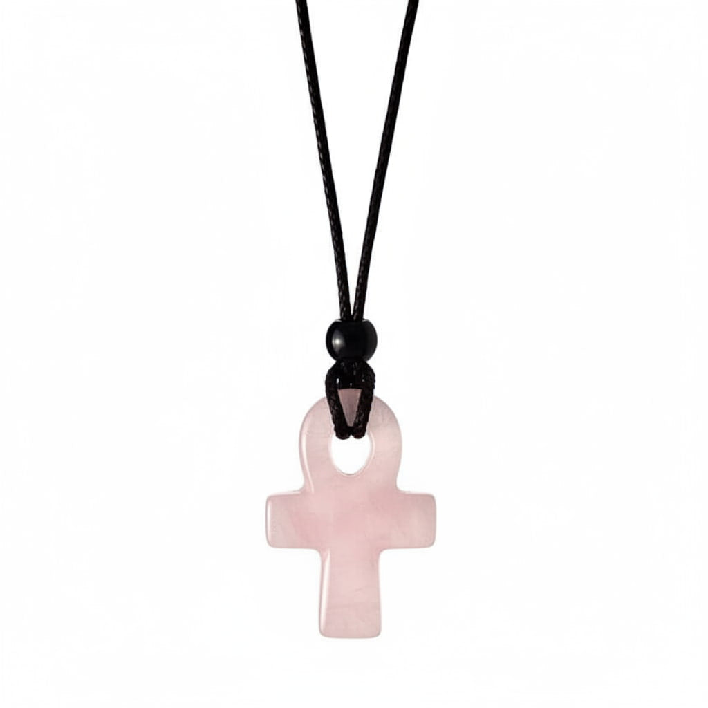 Rosenquarz Halskette - Anch Anhänger CrystalScents