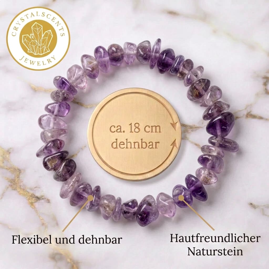 Amethyst Splitterarmband - Harmonie, Balance & Energie