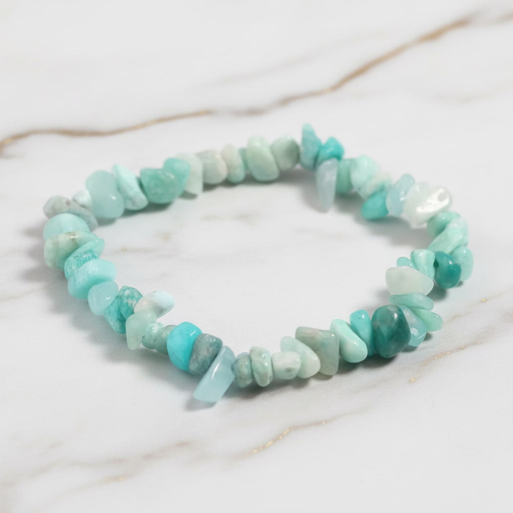 Amazonit Splitterarmband – Klarheit & Stärke CrystalScents