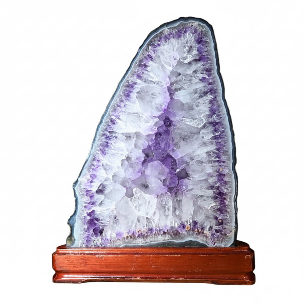 Sehr große Amethystdruse auf Podest – Erdung & Schönheit CrystalScents