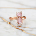 Ring Roségold – mit rosa Katze CrystalScents