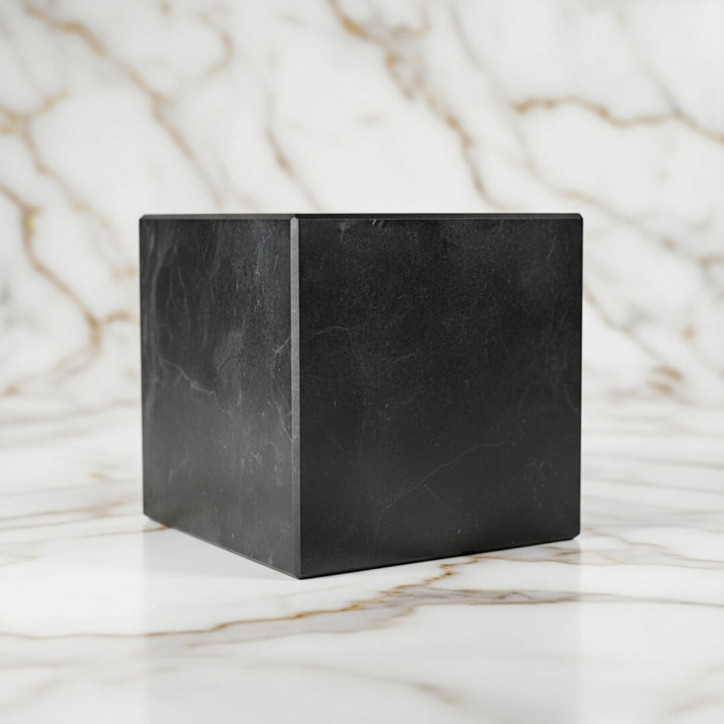 Großer Shungit Würfel – Massives Highlight CrystalScents