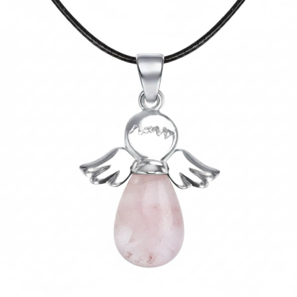 Rosenquarz Halskette - Schutzengel CrystalScents