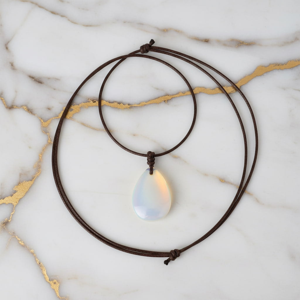 Opalit Halskette - Tropfenförmiger Anhänger