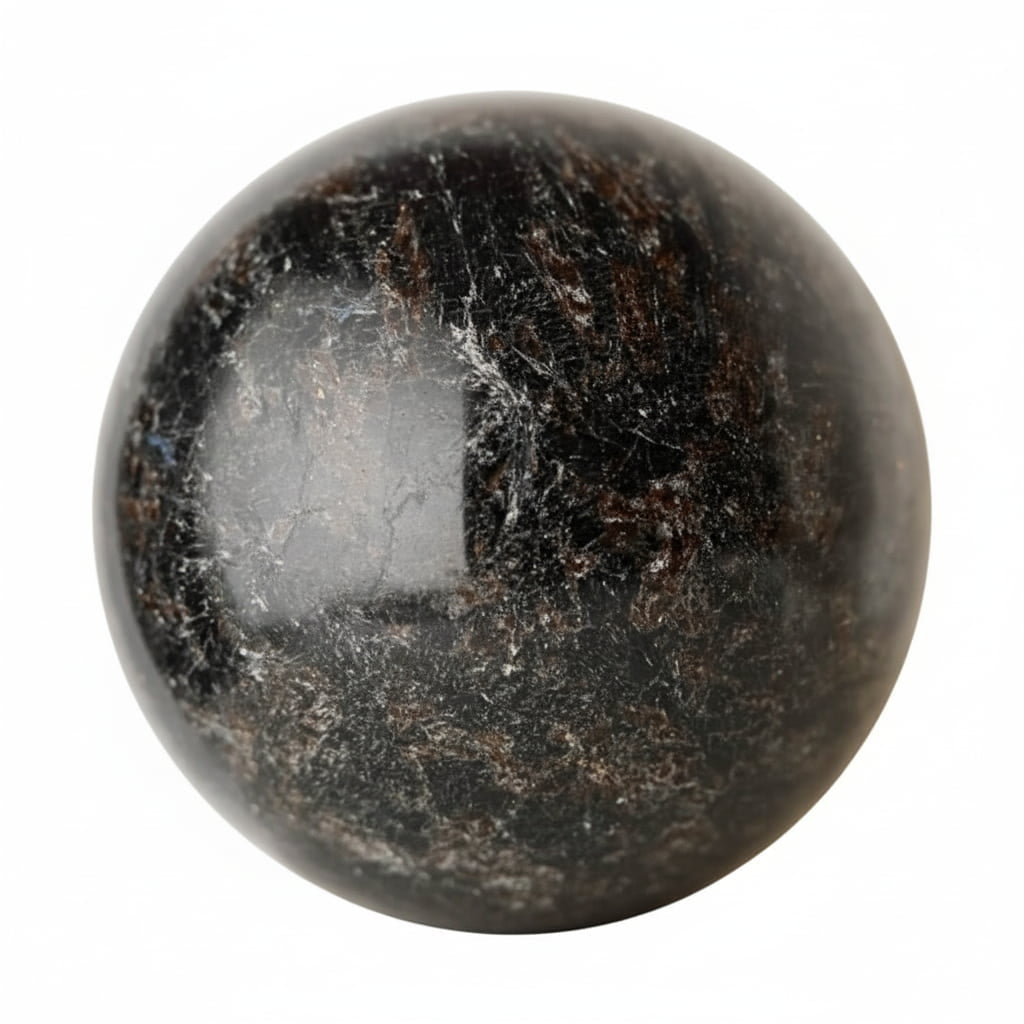 Große Granat Astrophyllit Kugel – Dekorstück für Räume CrystalScents