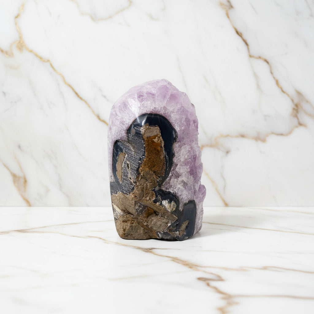 Amethystdruse mit Glitzerkristallen – Edler Blickfang CrystalScents