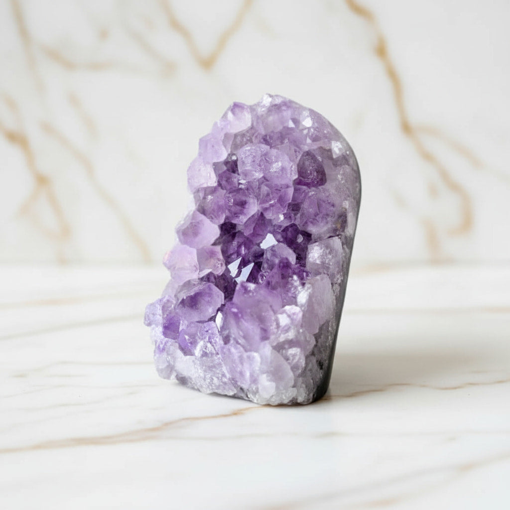 Amethystdruse mit Glitzerkristallen – Edler Blickfang CrystalScents