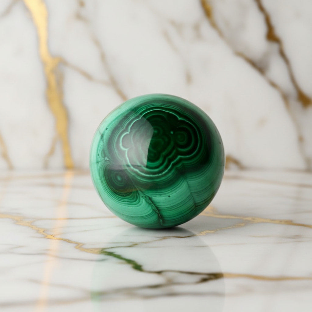 Malachit Kugel – Transformation & Ruhe CrystalScents