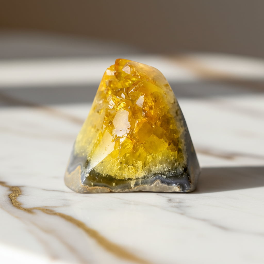 Amethystdruse Gelb – Stilvoller Wohnakzent CrystalScents