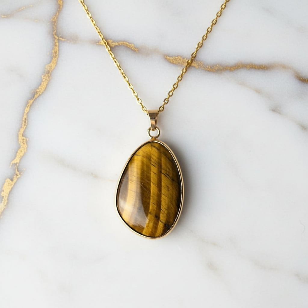 Tigerauge Halskette - Schutz & Ausgleich JETZT sichern CrystalScents