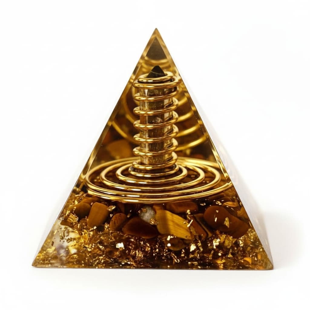 Orgonit Pyramide Tigerauge – Fokus JETZT sichern CrystalScents