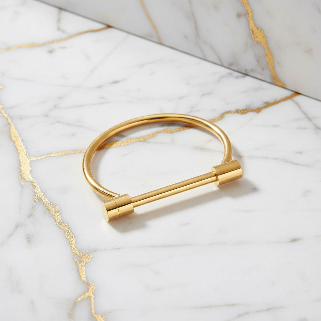 Armreif – Gold mit Stabschraube CrystalScents
