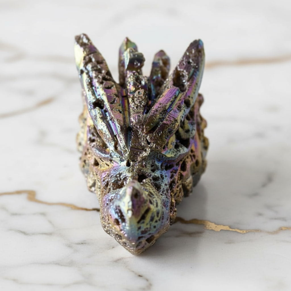 Aura Sphalerit Drachenkopf - Lebendige Farben