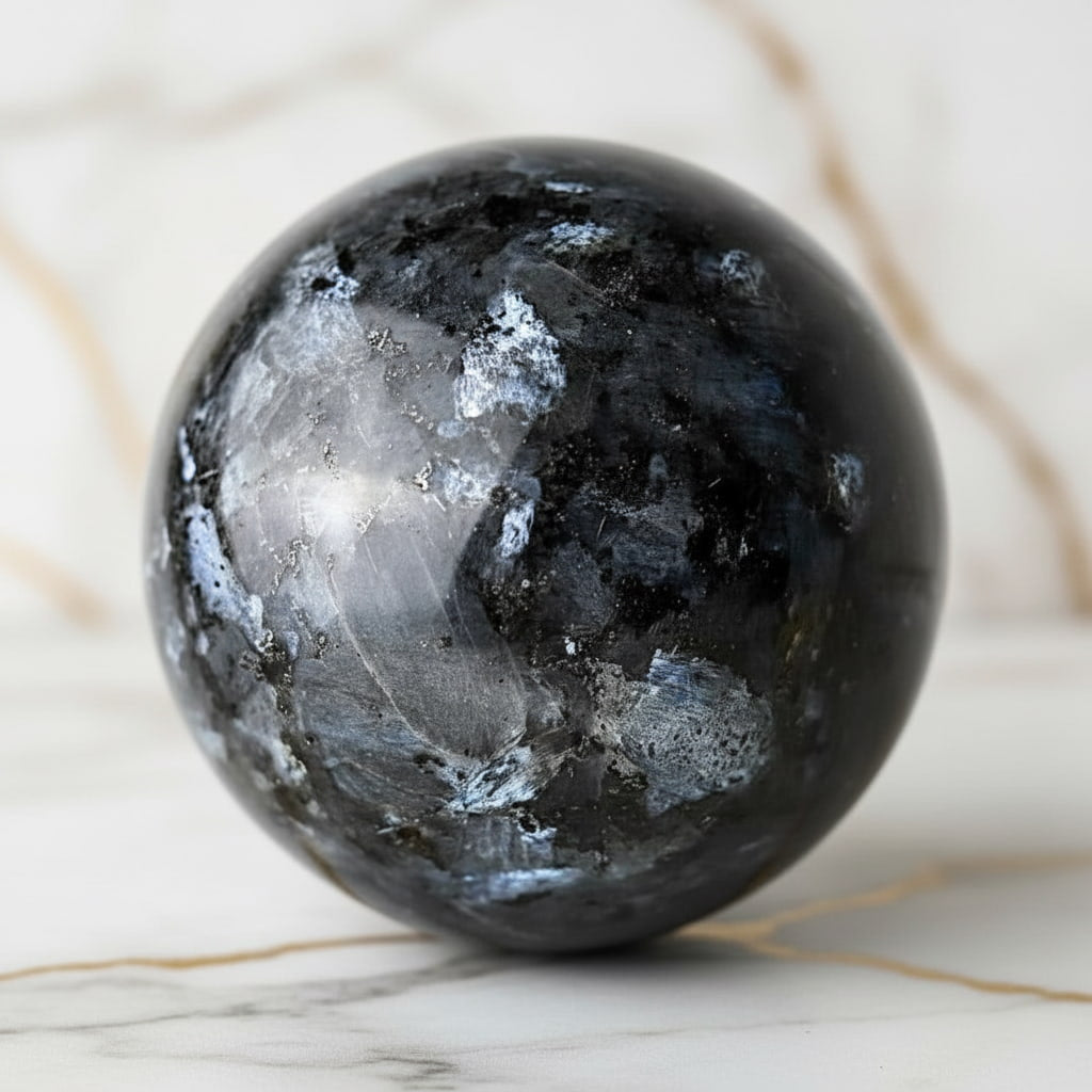 Larvikit Kugel – Schimmernde Reflexe CrystalScents