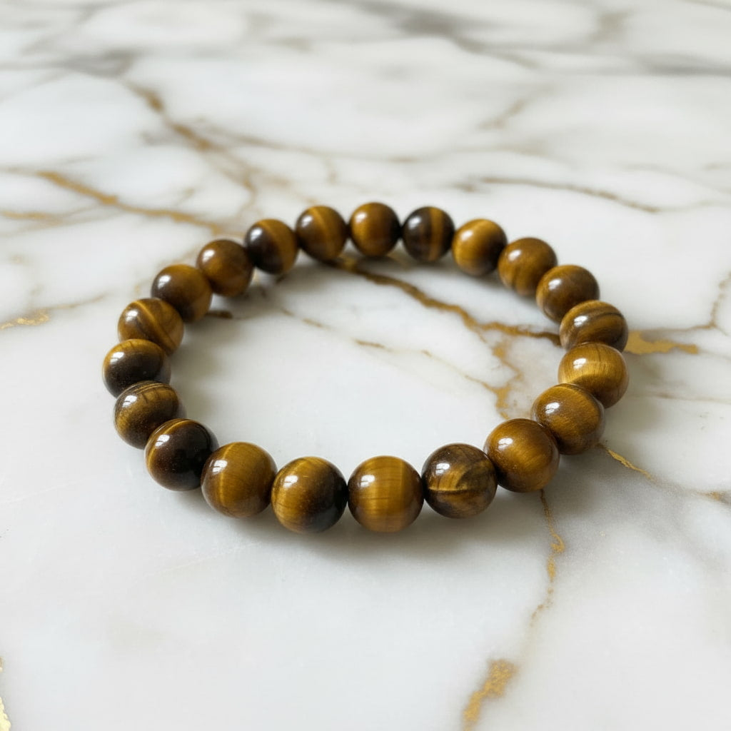 Tigerauge Kugelarmband – für Mut und Ausdauer