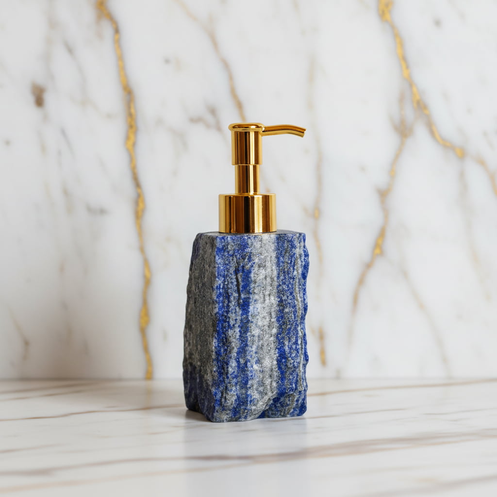Lapislazuli Seifenspender – Harmonie & Glanz CrystalScents