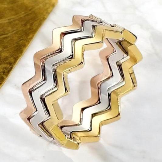 3 - teiliger Stacking - Ring - CrystalScents