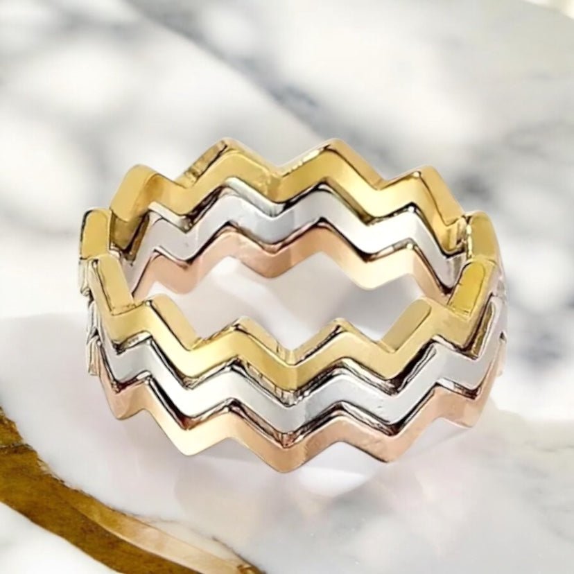 3 - teiliger Stacking - Ring - CrystalScents