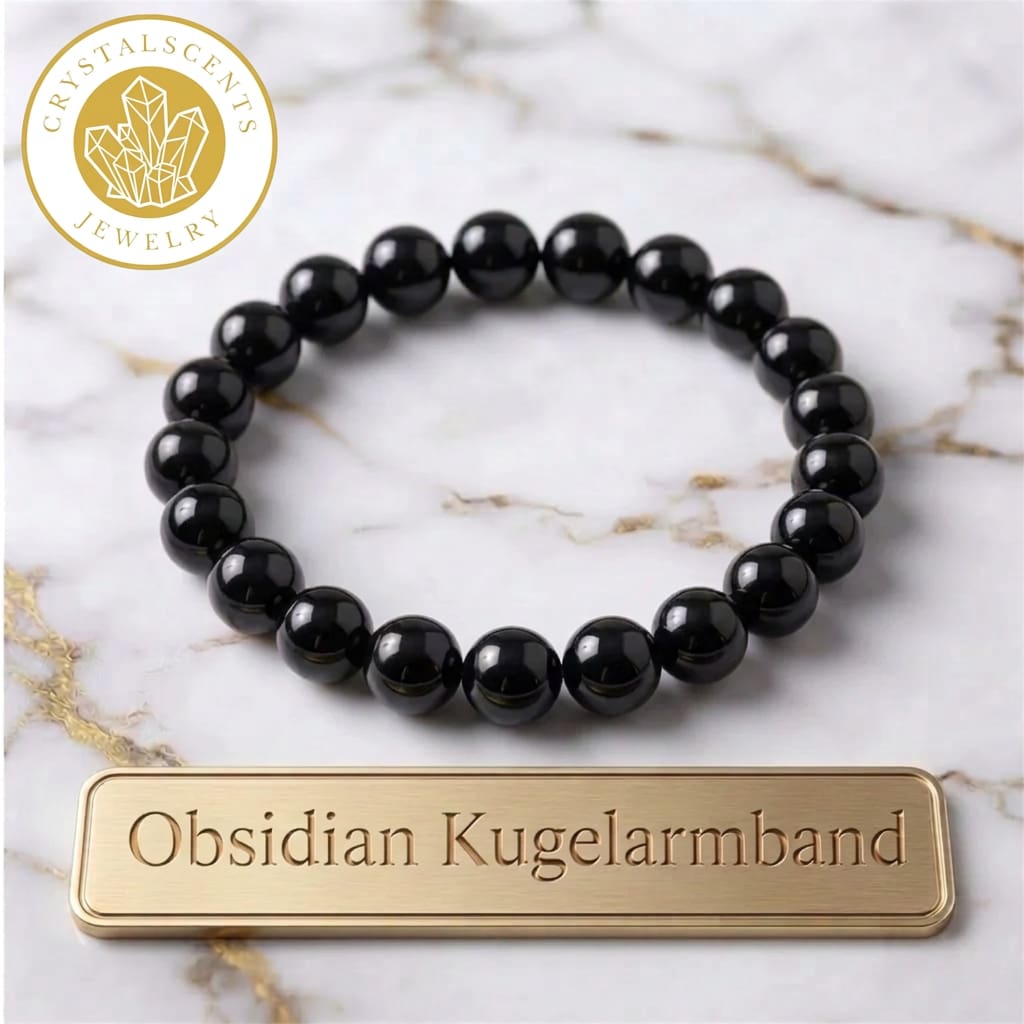 Obsidian Kugelarmband – Tiefschwarzer Glanz