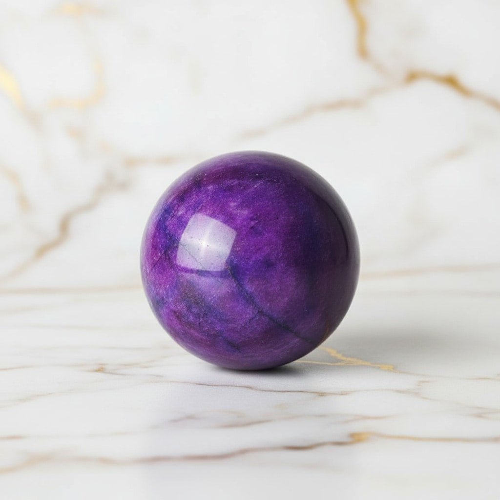 Lila Mondstein Kugel – Lila Meditationsbegleiter CrystalScents