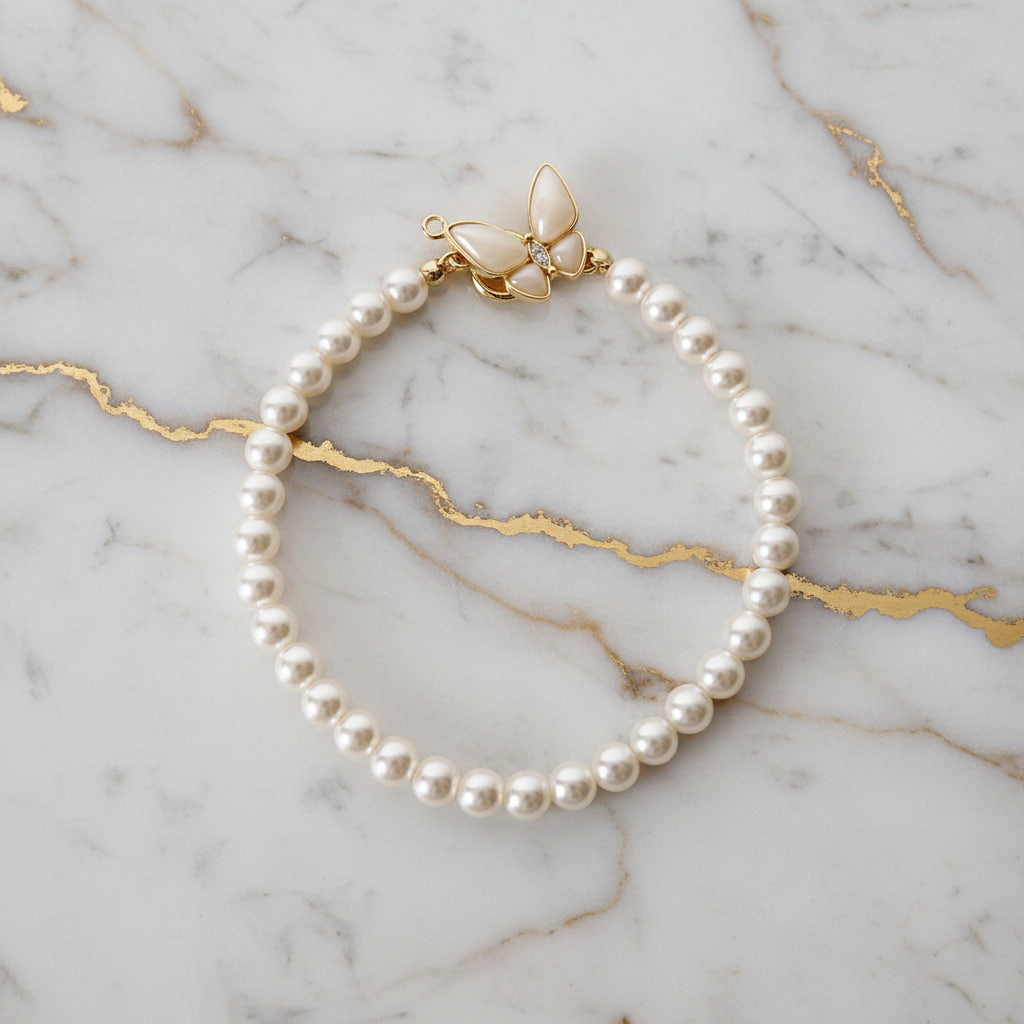 Perlenarmband mit Schmetterling – Leichtigkeit & Charme CrystalScents