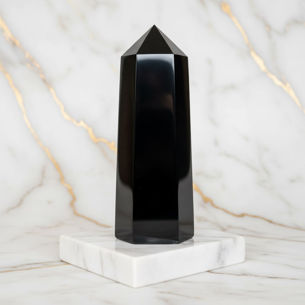 Großer Obsidian Obelisk – Schutzstein für mehr Klarheit CrystalScents