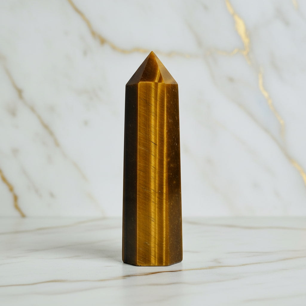 Tigerauge Obelisk – Klarheit & Stärke