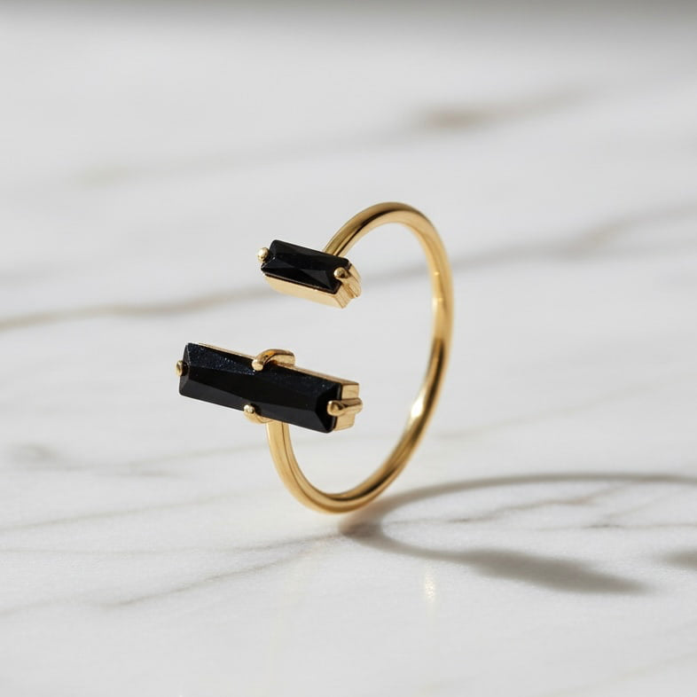 Ring mit schwarzem Achat - für Eleganz und Ausstrahlung