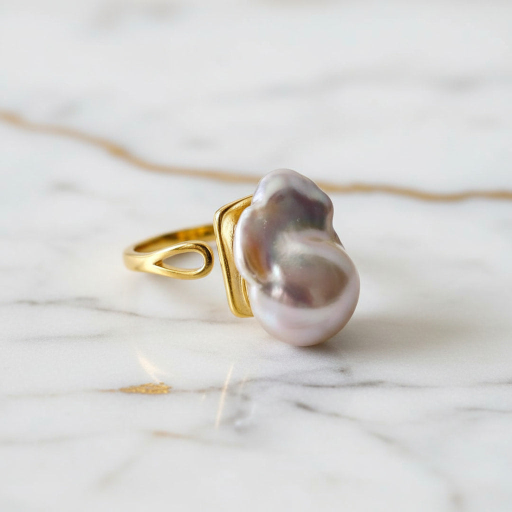 Ring Gold - mit zeitloser Perle CrystalScents