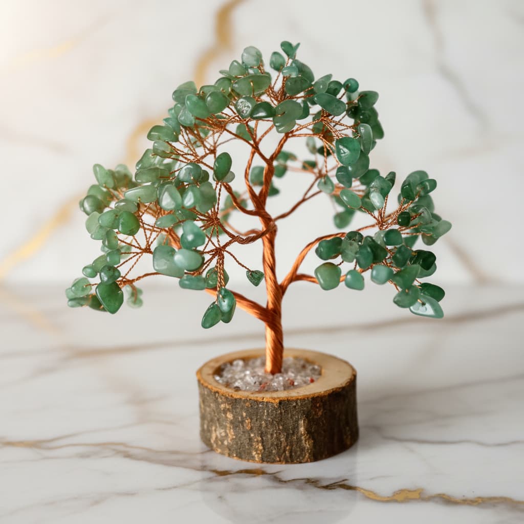 Aventurin Baum – Auf Holzsockel CrystalScents