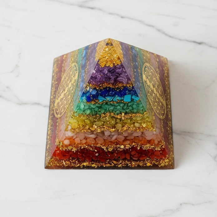 Orgonit Chakra Pyramide – Harmonische Energie CrystalScents