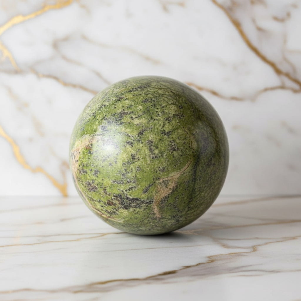 Serpentin Kugel – Ausgeglichenheit & Ruhe JETZT sichern CrystalScents