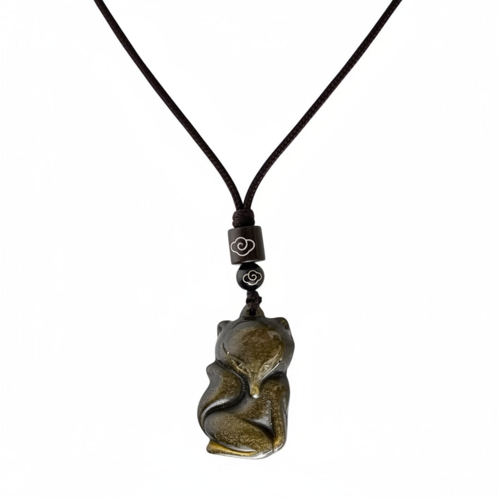 Gold Obsidian Anhänger - Schimmernder Begleiter CrystalScents