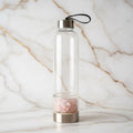Rosenquarz Trinkflasche - Rosa Thermotasche CrystalScents