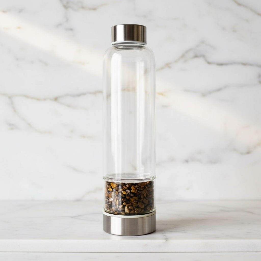 Tigerauge Trinkflasche - Täglicher Begleiter CrystalScents