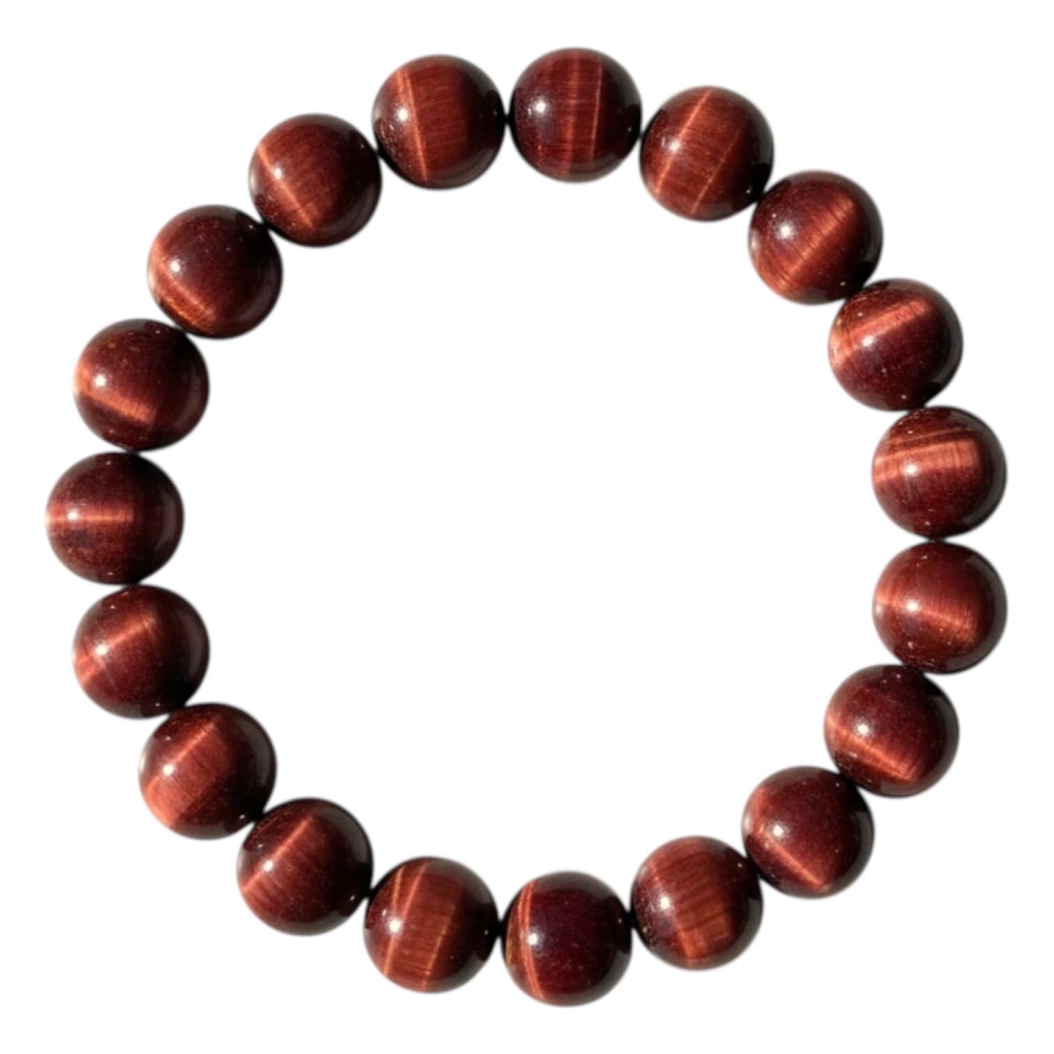 Rotes Tigerauge Kugelarmband - Rote Magie CrystalScents
