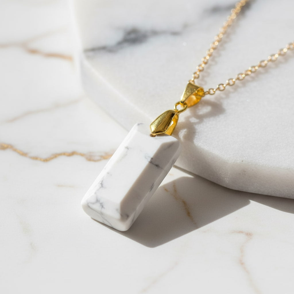 Howlit Halskette – Goldkette mit Kristall-Anhänger CrystalScents