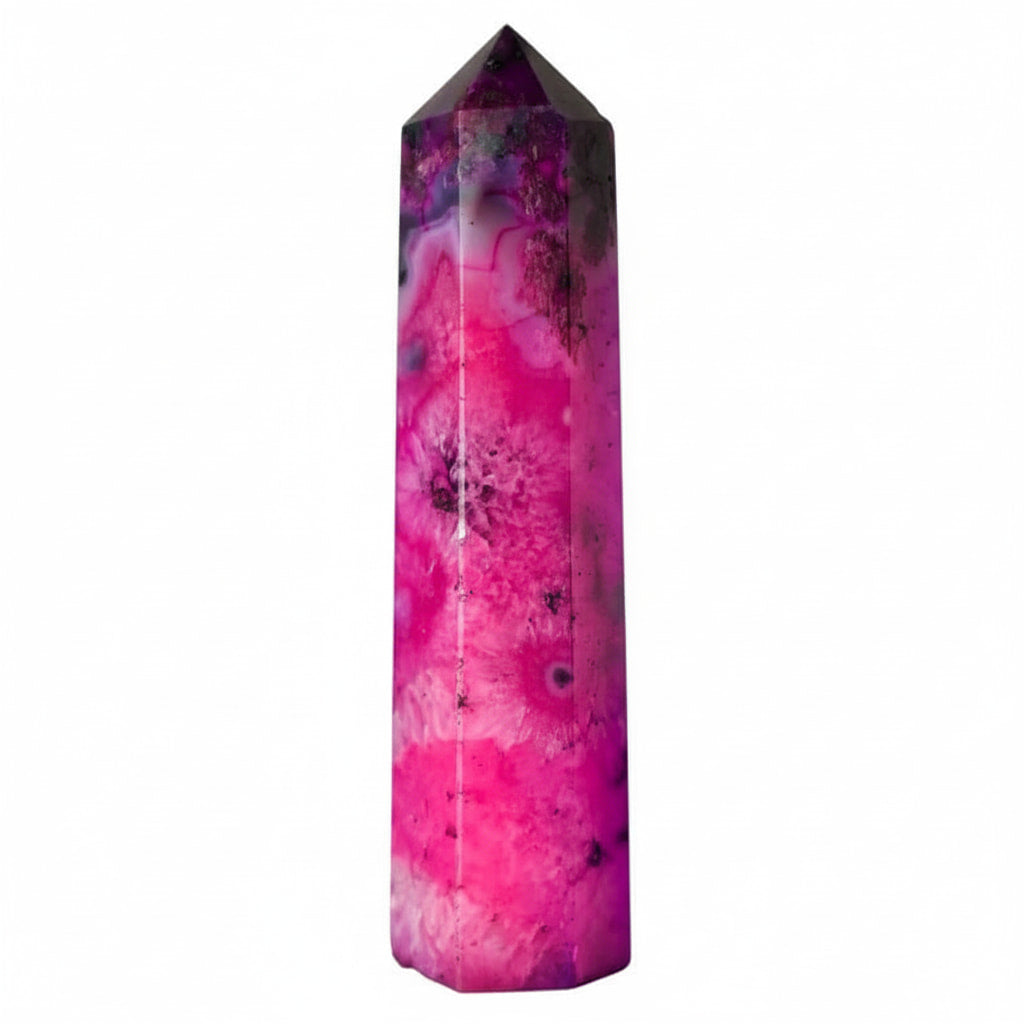 Achat Obelisk – Voller Farbe & Lebendigkeit