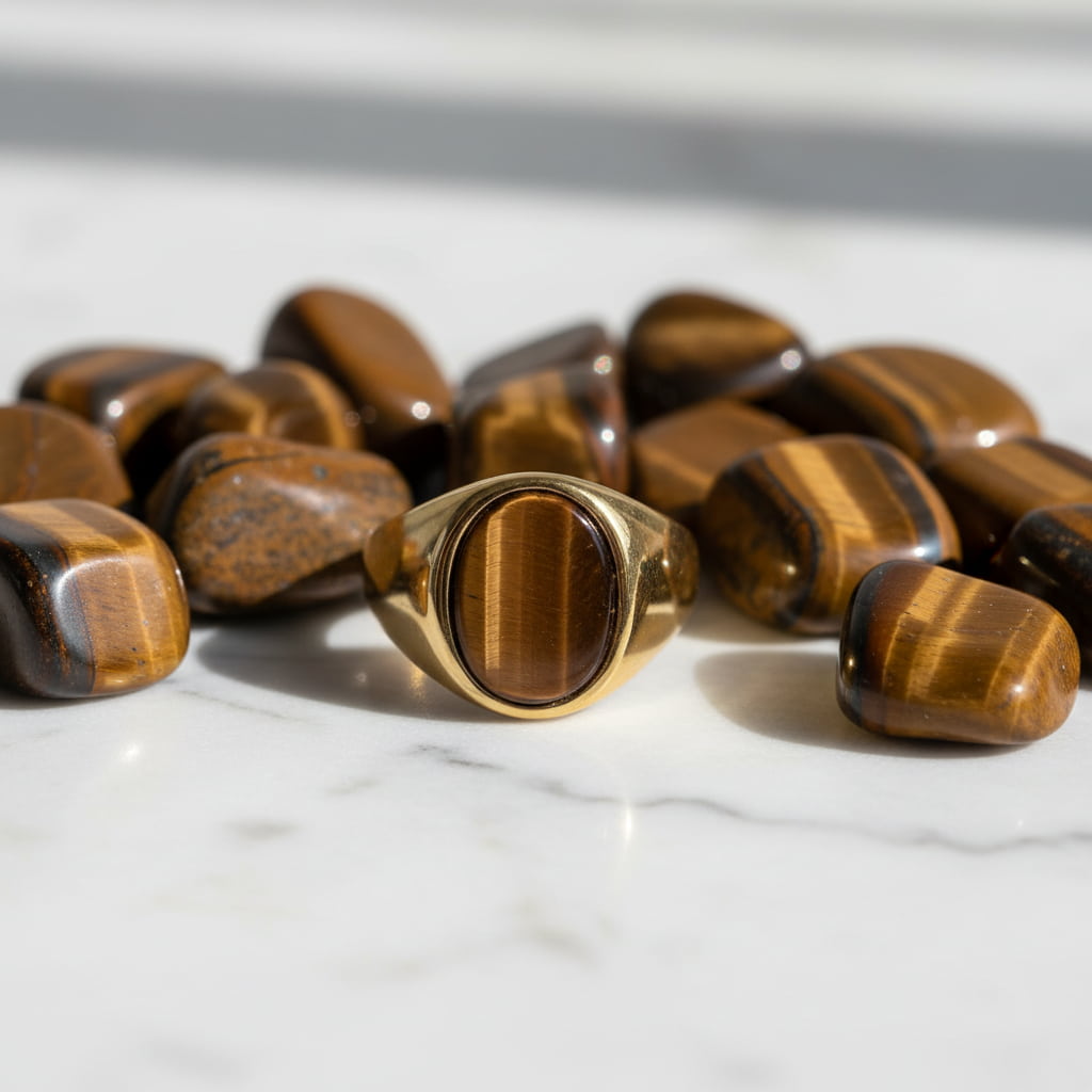 Tigerauge Ring - Schutz & Stärke CrystalScents