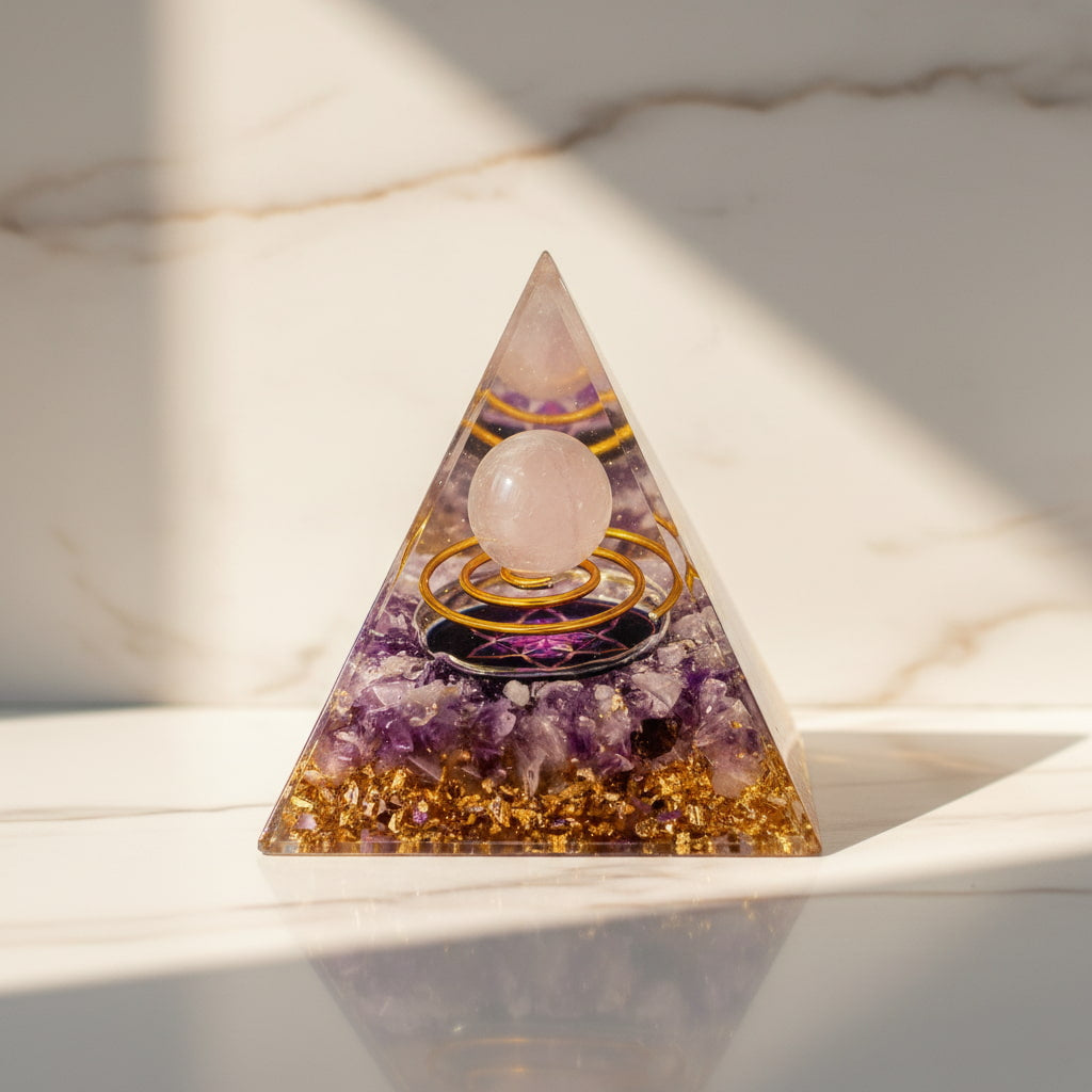 Amethyst Orgonit Pyramide - Klarheit & Inspiration CrystalScents