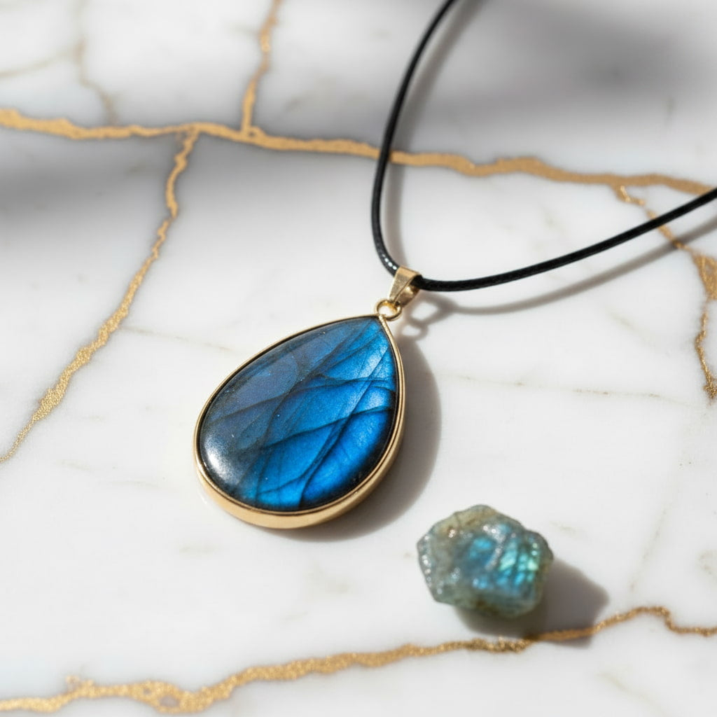 Labradorit Halskette - Schutz & Energie CrystalScents