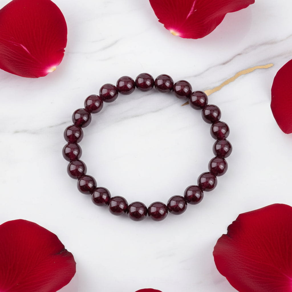 Granat Kugelarmband – Kraft & innere Stärke