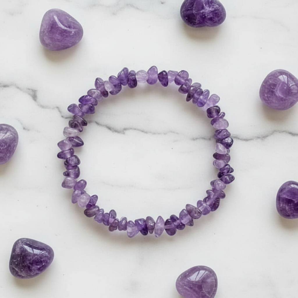 Amethyst Splitterarmband – Harmonie, Balance & Energie CrystalScents