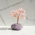 Rosenquarz Baum auf Amethystdruse – Liebe & Harmonie CrystalScents