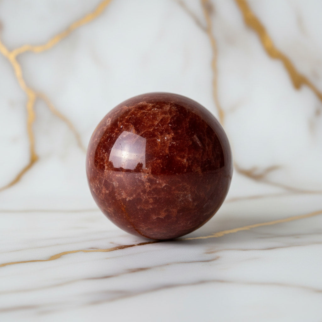 Erdbeerquarz Kugel – Strahlender Begleiter CrystalScents