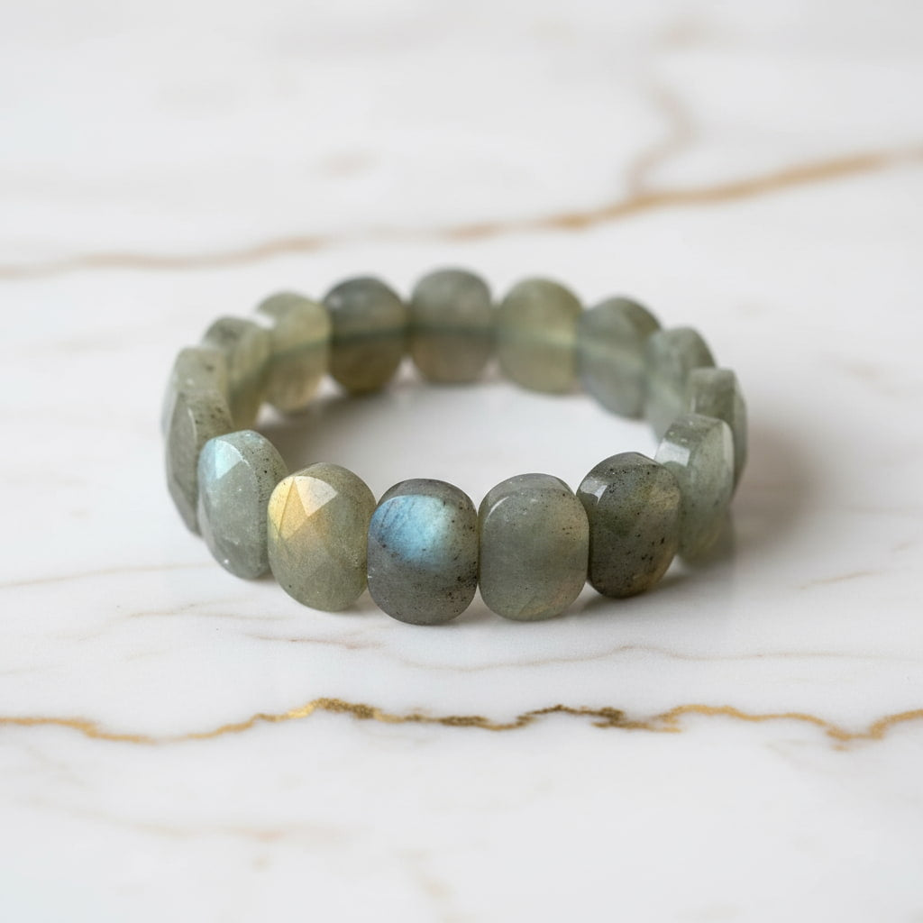 Labradorit Facettenarmband - Sunset Schimmer