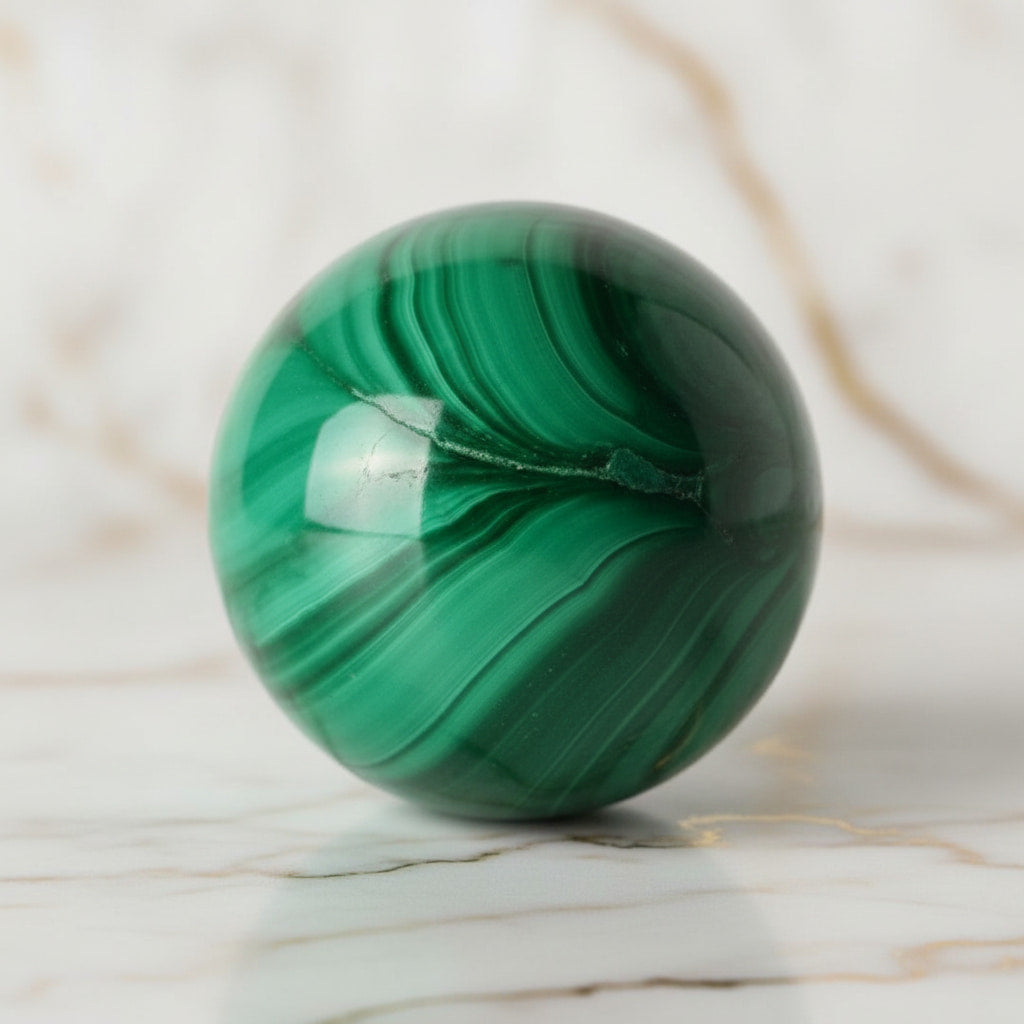 Malachit Kugel – Harmonie & Schutz CrystalScents